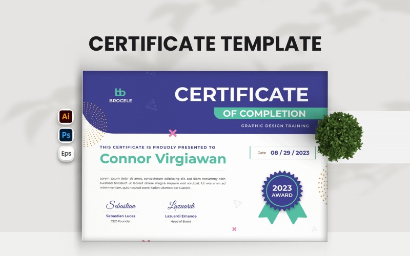 Training Completion Certificate Certificate Template