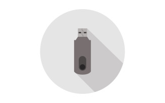 Usb drive illustrated on background in vector and colored
