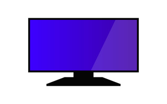 Vectorized television on background in vector