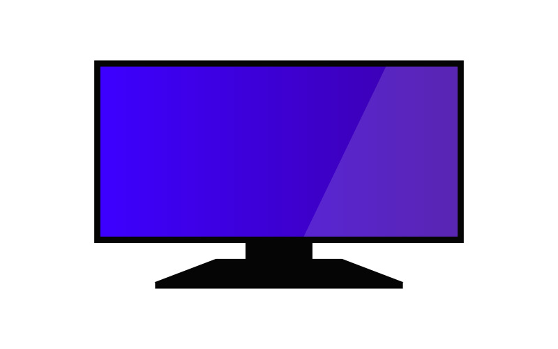 Vectorized television on background in vector Vector Graphic