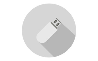 Vectorized usb drive on background in vector