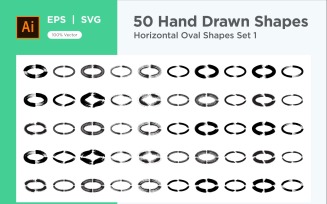 Horizontal Oval Shape 50_Set V 1