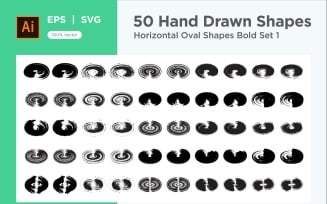 Horizontal Oval Shape Bold 50_Set V 1