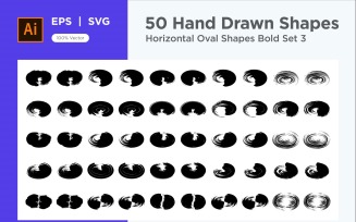 Horizontal Oval Shape Bold 50_Set V 3