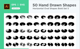Horizontal Oval Shape Bold 50_Set V 5