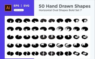 Horizontal Oval Shape Bold 50_Set V 7