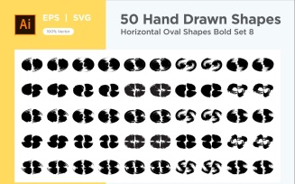 Horizontal Oval Shape Bold 50_Set V 8
