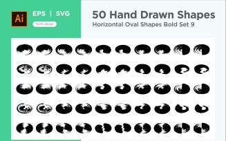 Horizontal Oval Shape Bold 50_Set V 9