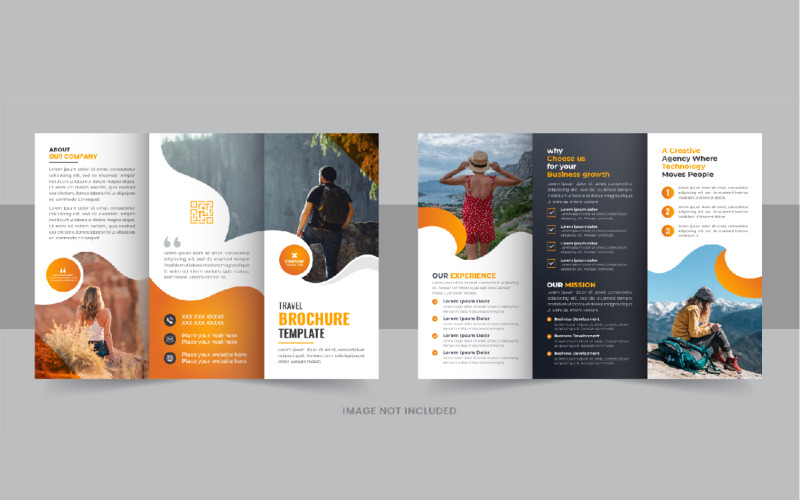 Tour and travel agency trifold brochure design Corporate Identity