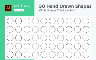 Circle Shape Thin Line 50_Set V 1