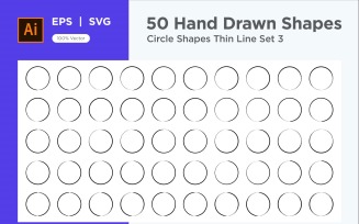 Circle Shape Thin Line 50_Set V 3