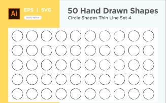 Circle Shape Thin Line 50_Set V 4