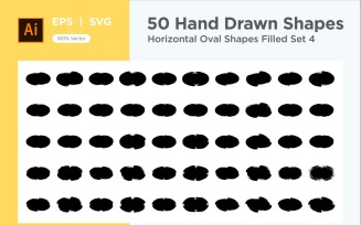 Horizontal Oval Shape Filled 50_Set V 4