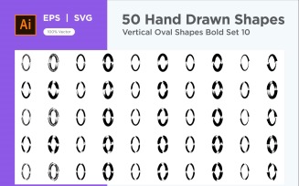 Vertical Oval Shape Bold 50_Set V 10