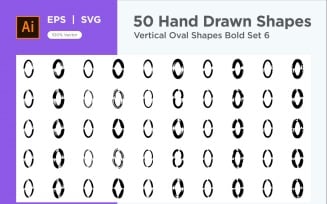 Vertical Oval Shape Bold 50_Set V 6