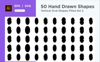 Vertical Oval Shape Filled 50_Set 2