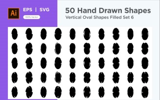 Vertical Oval Shape Filled 50_Set 6