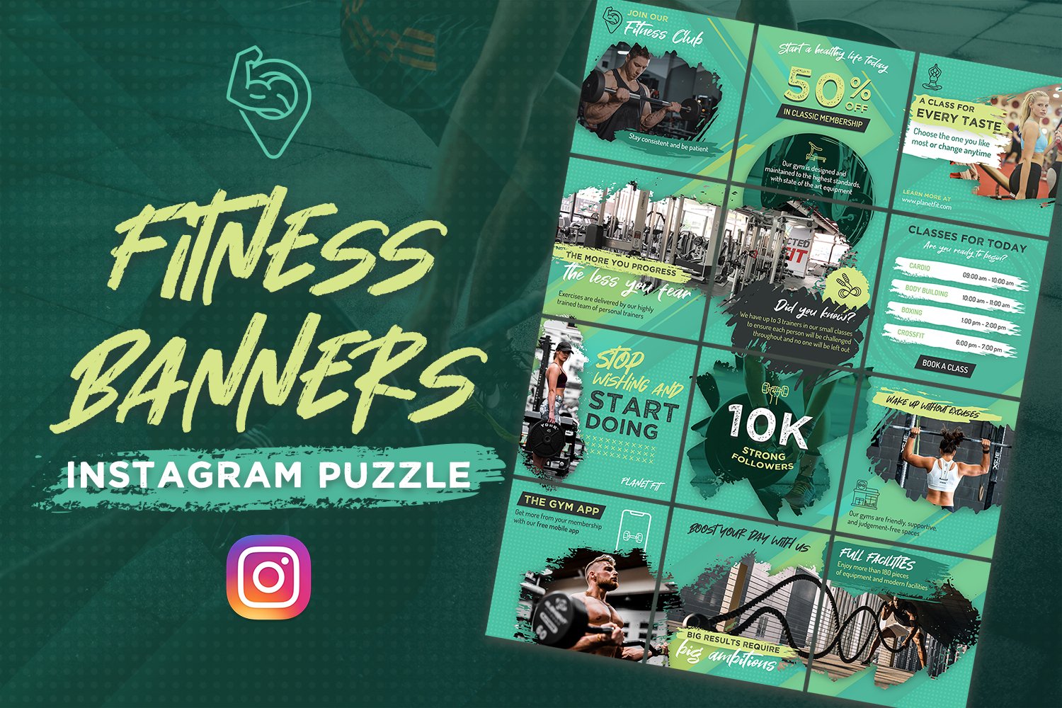 Template #342975 Instagram Puzzle Webdesign Template - Logo template Preview