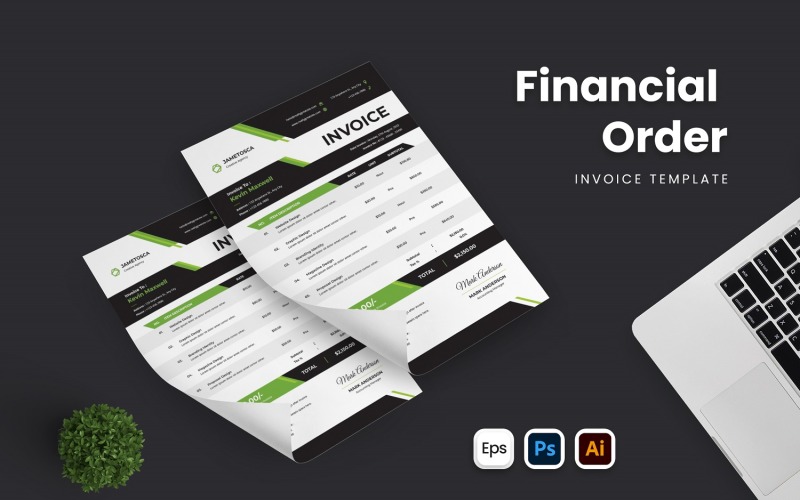 Financial Order Invoice Template Corporate Identity
