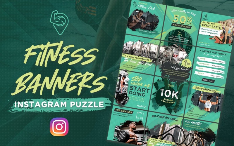 Fitness and Gym Instagram Puzzle Social Media