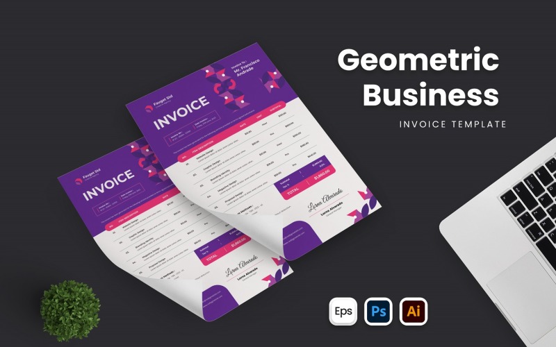 Geometric Business Invoice Corporate Identity