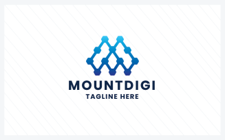 Mount Digital Letter M Pro Logo Template