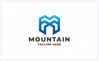 Mountain Letter M Pro Vector Logo Template