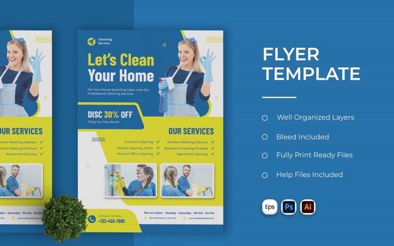 Professional Cleaning Flyer Corporate Identity