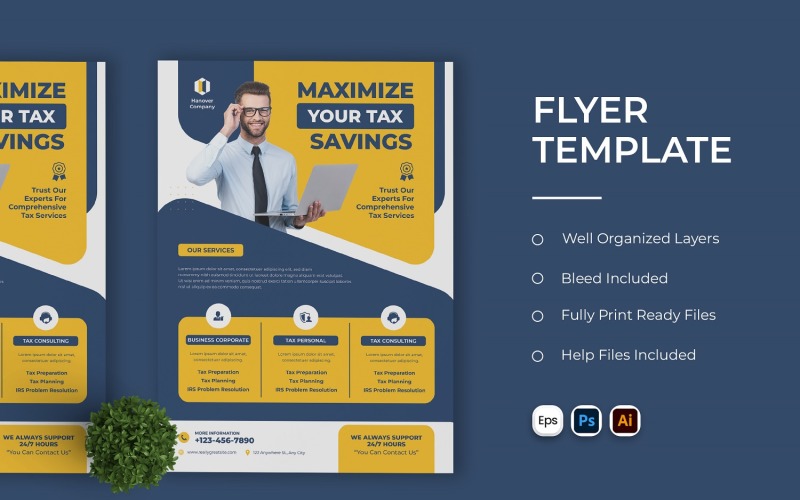 Tax Savings Flyer Template Corporate Identity