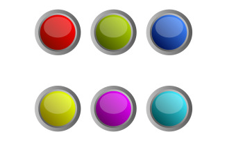 Vector illustrated web buttons