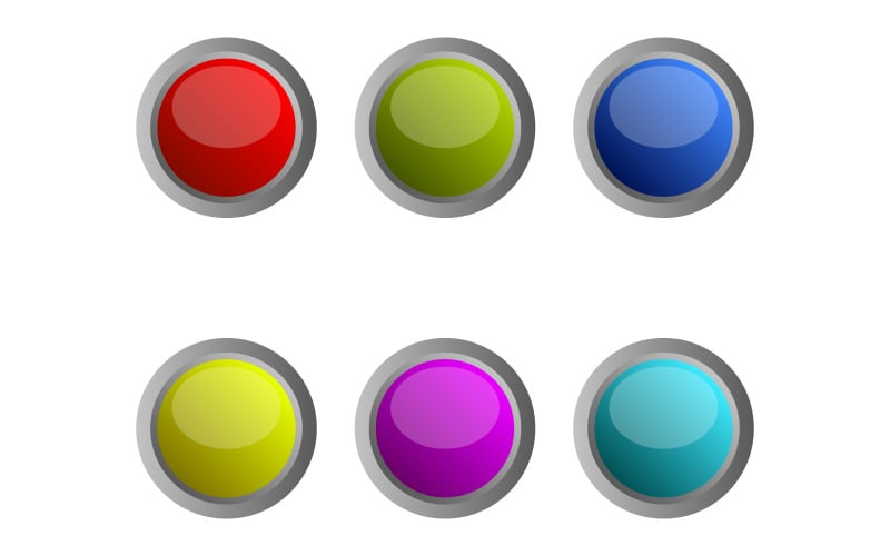 Vector illustrated web buttons Vector Graphic