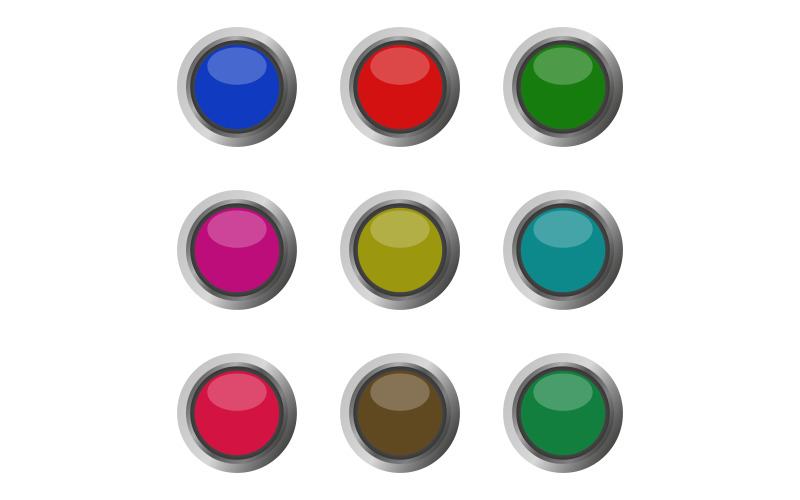 Web button illustrated on background in vector and colored Vector Graphic