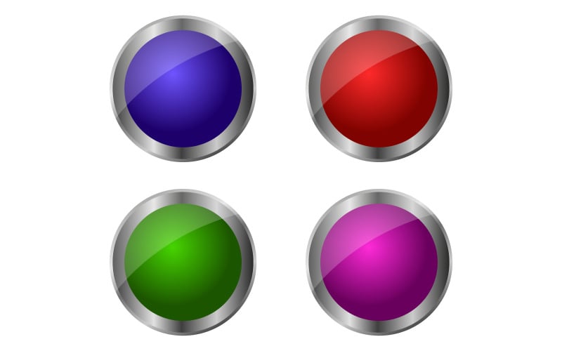 Web button on background and colored in vector Vector Graphic