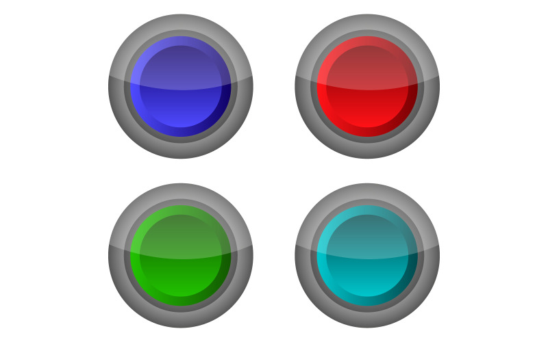 Web buttons in vector on background Vector Graphic
