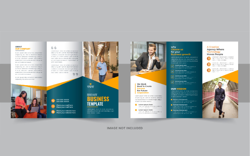 Business Brochure Trifold Template design layout Corporate Identity