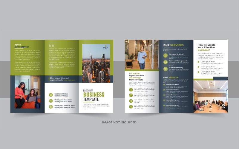 Business Brochure Trifold Template design vector Corporate Identity