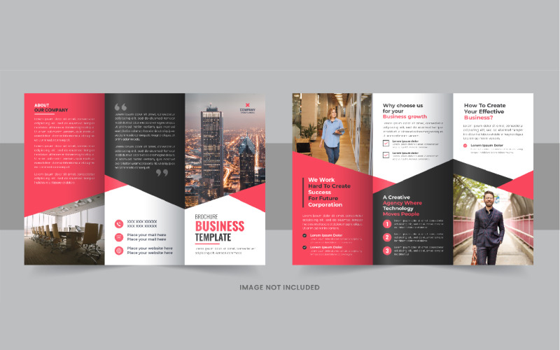 Business Brochure Trifold Template layout Corporate Identity