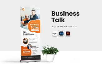 Business Talks Roll Up Banner