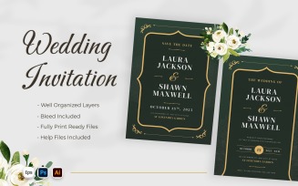 Classic Elegant Wedding Invitation