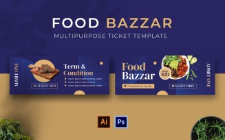 Food Bazzar Ticket Template