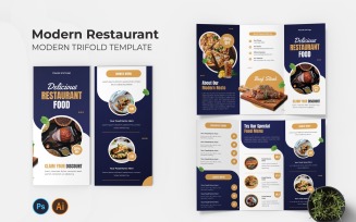 Modern Restaurant Trifold Brochure