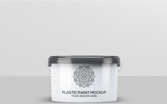 Paint Bucke - Plastic Paint Bucket Mockup