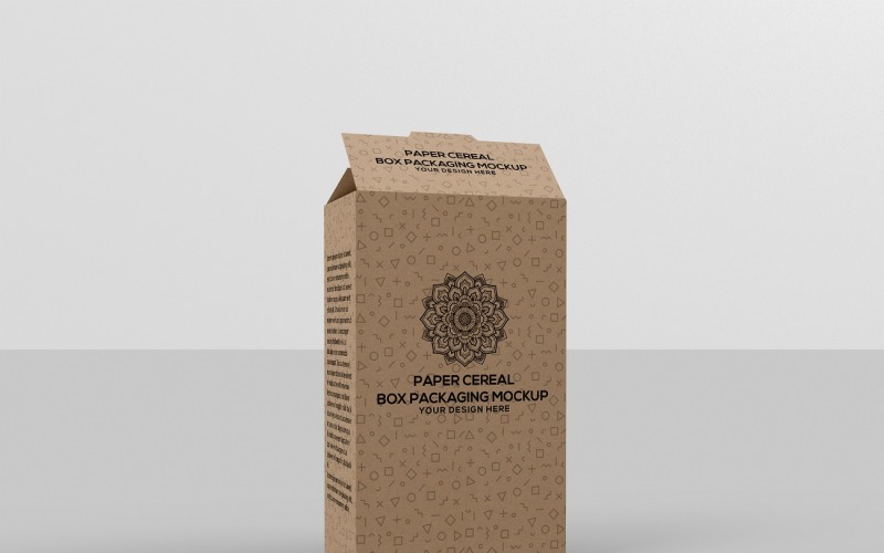 Paper Cereal Box Packaging Mockup Product Mockup