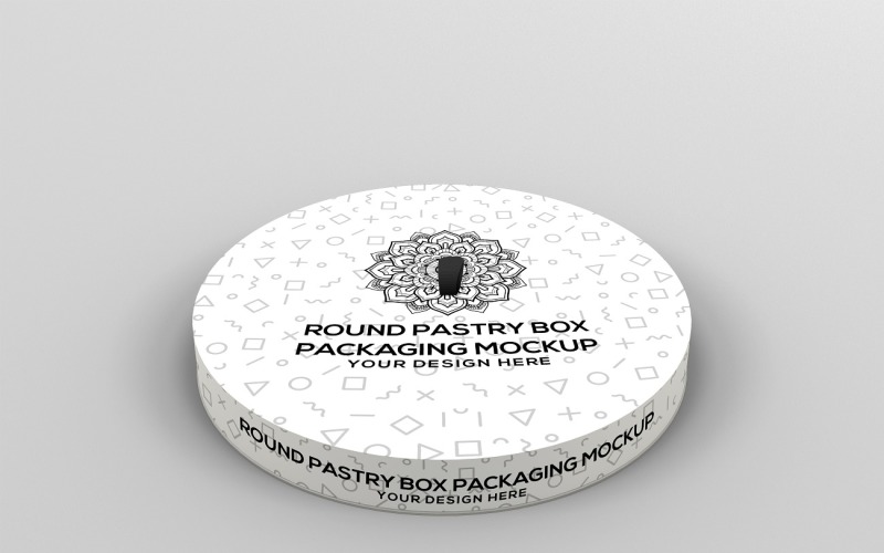 Paper Round Cake Box Packaging Mockup Product Mockup