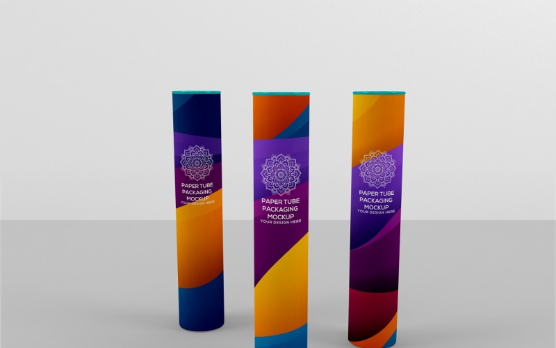 Paper Tube Packaging Mock-Up Product Mockup