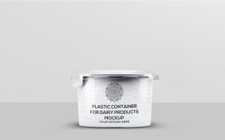 Plastic Container for Dairy Products Mockup