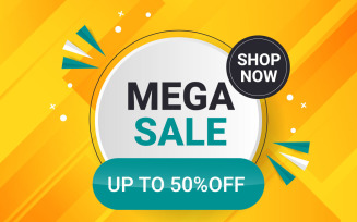 Sale banner set promotion with the yellow background idea and super offer banner template