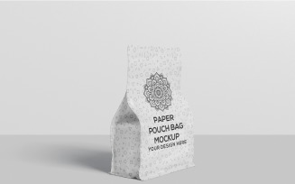 Top Sealed Paper Pouch Bag Mockup