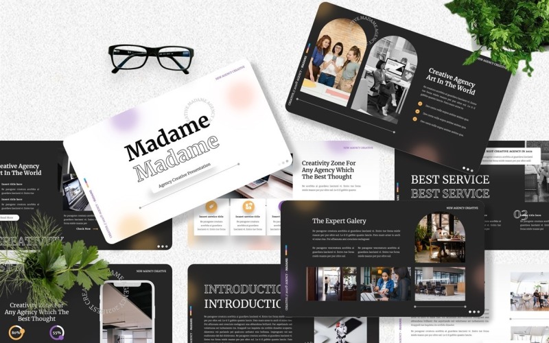 Madame - Agency Creative Powerpoint Template PowerPoint Template