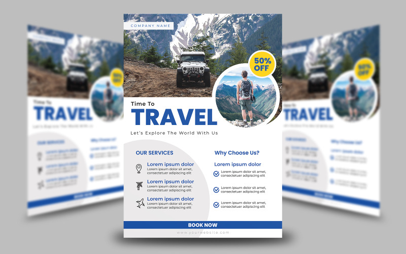 Time To Travel Flyer Template 3 Corporate Identity